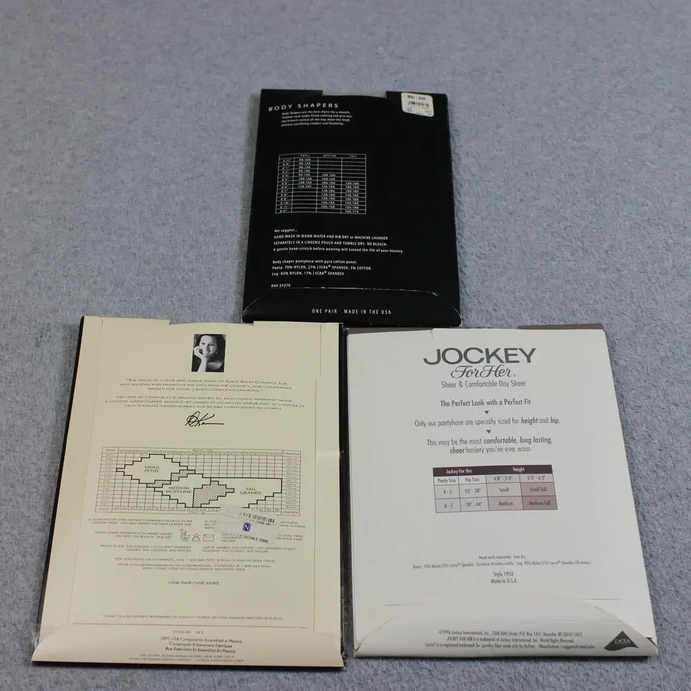 Donna Karan Pantyhose Womens C Sheer Control Lot 3 Tall Career Office Work USA